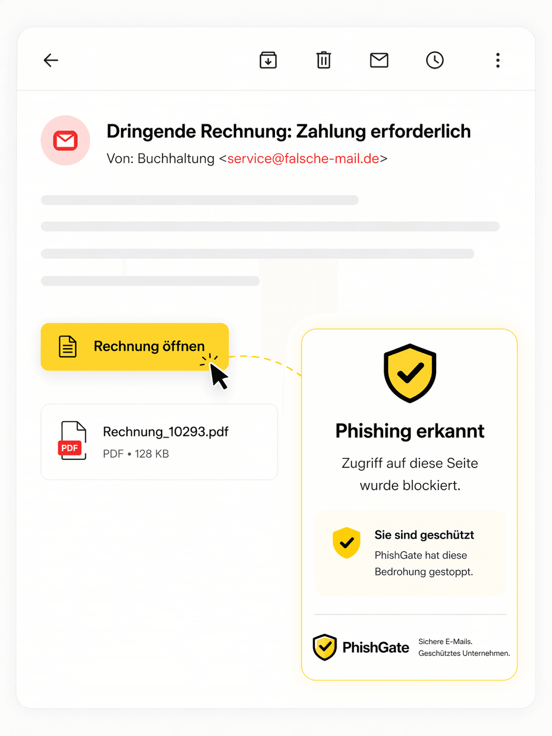 Phishgate dashboard showing protected status with trusted domains